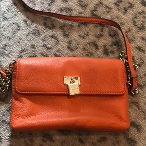 Calvin Klein orange leather purse